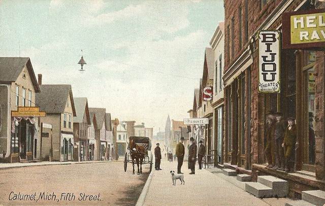 Bijou Theatre - Post Card View 1909 From Paul Petosky